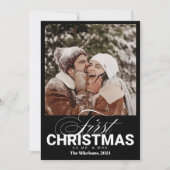 Eerste Kerstdag als Mr & Mrs. Feestdagenkaart (Voorkant)