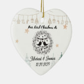 Eerste Kerstdag als Mr & Mrs Ornament Pas getrouwd (Rechts)