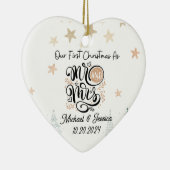 Eerste Kerstdag als Mr & Mrs Ornament Pas getrouwd (Rechts)