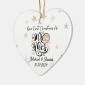 Eerste Kerstdag als Mr & Mrs Ornament Pas getrouwd (Links)