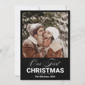 Eerste Kerstdag als Passen getrouwd Feestdagenkaart (Voorkant)