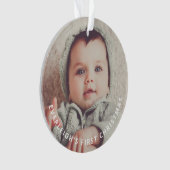 Eerste kerstdag Baby Foto Acrylversiering Ornament (voorkant)