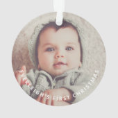 Eerste kerstdag Baby Foto Acrylversiering Ornament (achterkant)