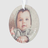 Eerste kerstdag Baby Foto Acrylversiering Ornament (voorkant)