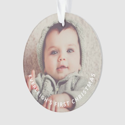 Eerste kerstdag Baby Foto Acrylversiering Ornament (voorkant)