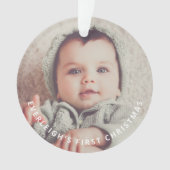 Eerste kerstdag Baby Foto Acrylversiering Ornament (voorkant)