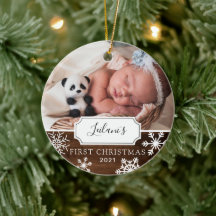 Eerste kerstdag Baby Fotohout