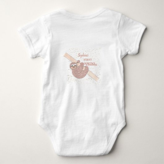 Eerste kerstdag baby romper (Achterkant)