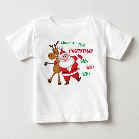Eerste kerstdag baby T-shirt (Voorkant)