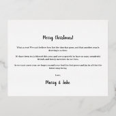 Eerste kerstdag Baby Zwangerschap Aankondiging Gol (Achterkant)