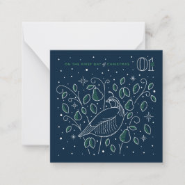 EERSTE KERSTDAG / Briefkaart van briefpapier