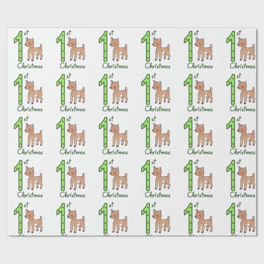 Eerste Kerstdag Cadeaupapier (Vlak)