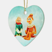 Eerste kerstdag Elf Keramisch Ornament (Links)