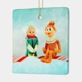 Eerste kerstdag Elf Keramisch Ornament (Links)