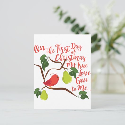 Eerste kerstdag feestdagenkaart (Staand voorkant)