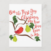 Eerste kerstdag feestdagenkaart (Voorkant)