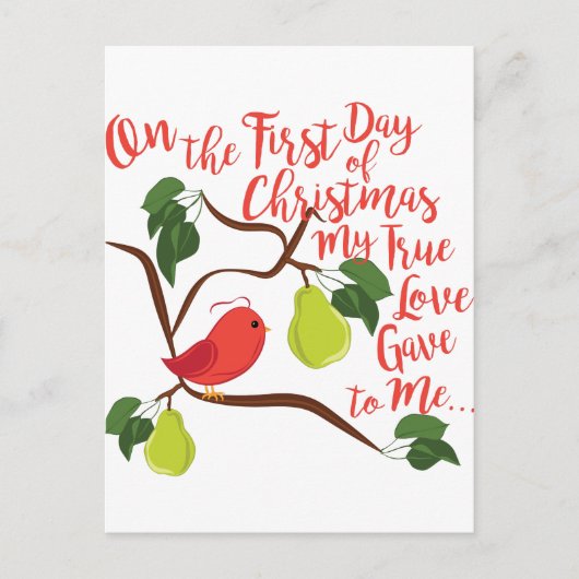 Eerste kerstdag feestdagenkaart (Voorkant)