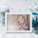 Eerste Kerstdag Feestdagenkaart<br><div class="desc">Baby's eerste kerstfeestkaart. Fotografie © Storytree Studios,  Stanford,  CA. Het afbeelding van de sjabloon moet met uw eigen foto worden vervangen</div>