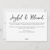 Eerste Kerstdag Feestdagenkaart (Achterkant)