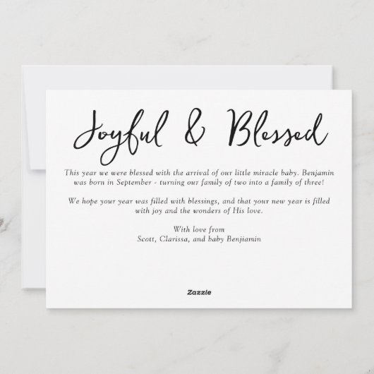 Eerste Kerstdag Feestdagenkaart (Achterkant)