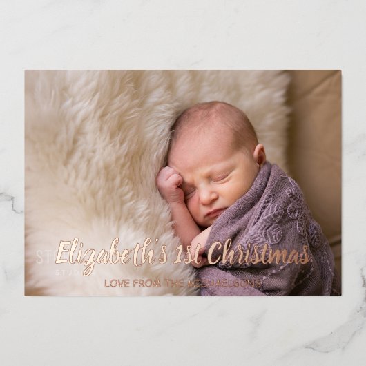 Eerste Kerstdag Folie Feestdagenkaart (Voorkant)