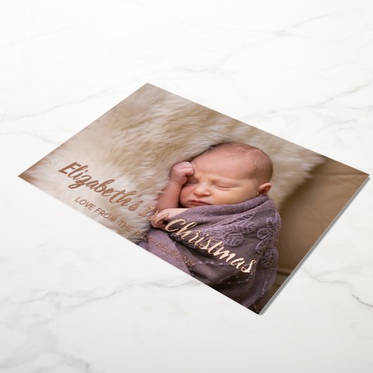 Eerste Kerstdag Folie Feestdagenkaart (Gedraaid)