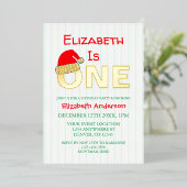 Eerste Kerstdag Folie Uitnodiging (Staand Voorkant)