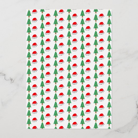 Eerste Kerstdag Folie Uitnodiging (Achterkant)