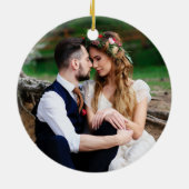 Eerste kerstdag | Foto terug Keramisch Ornament (Achterkant)