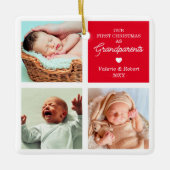 Eerste kerstdag Grootouders met kerstfeest Keramisch Ornament (Voorkant)