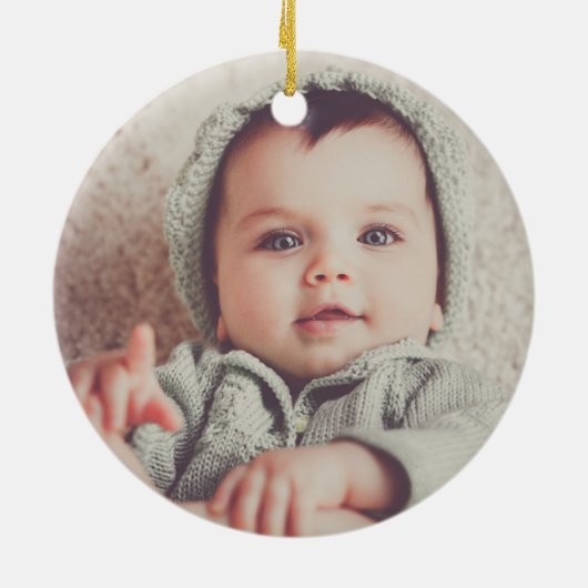 Eerste Kerstdag Grootouders Rustic Copper Foto Keramisch Ornament (Achterkant)
