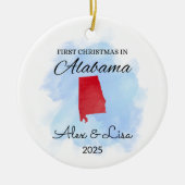 Eerste kerstdag in het Alabama State Ornament (Voorkant)