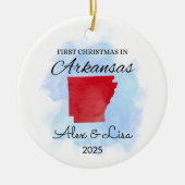 Eerste kerstdag in het Arkansas State Ornament (Voorkant)
