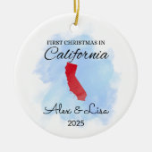 Eerste kerstdag in het California State Ornament (Voorkant)