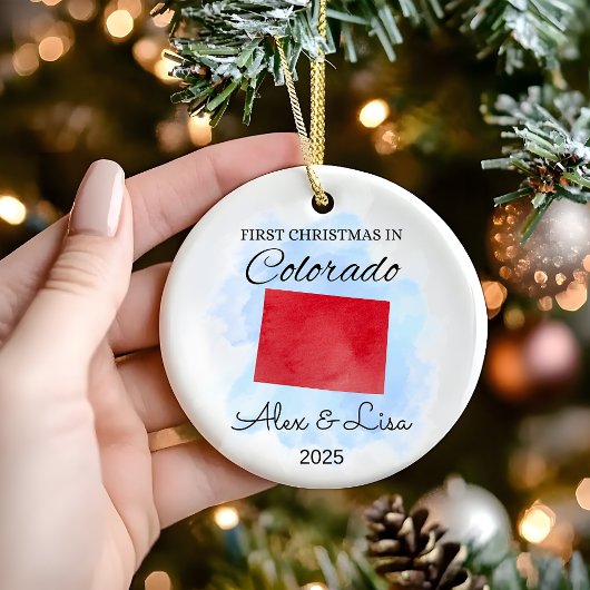 Eerste kerstdag in het Colorado State Ornament
