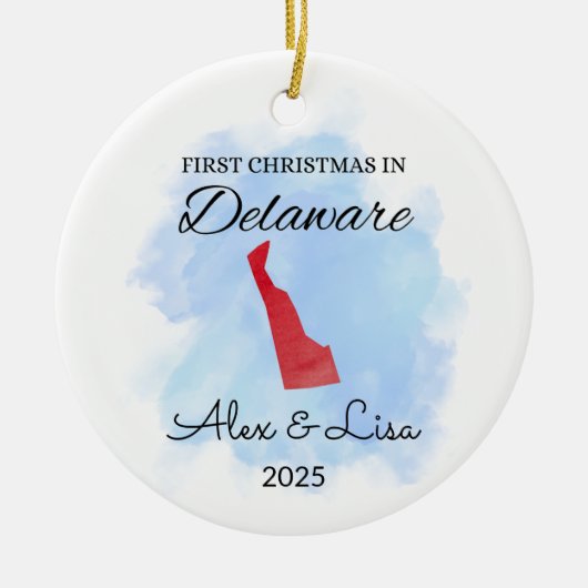 Eerste kerstdag in het Delaware State Ornament (Voorkant)