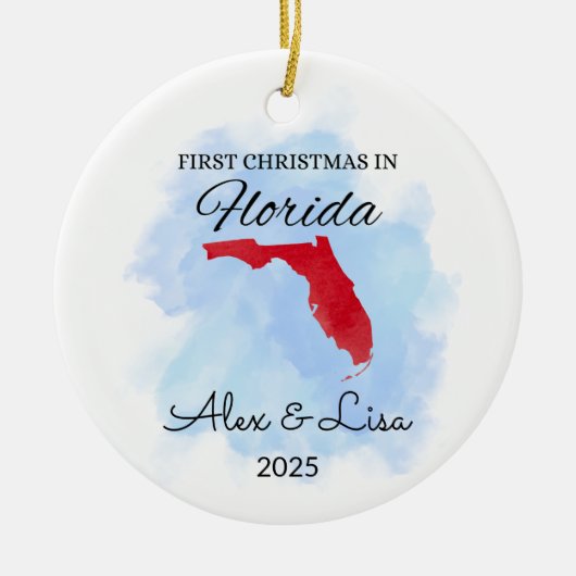 Eerste kerstdag in het Florida State Ornament (Voorkant)