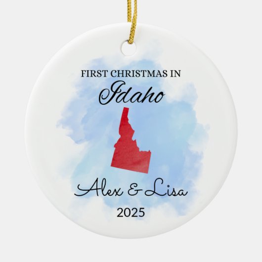 Eerste kerstdag in het Idaho State Ornament (Voorkant)