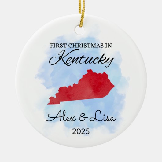 Eerste kerstdag in het Kentucky State Ornament (Voorkant)
