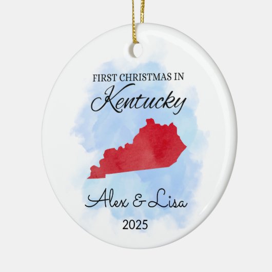 Eerste kerstdag in het Kentucky State Ornament (Links)
