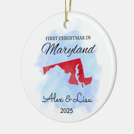 Eerste kerstdag in het Maryland State Ornament (Links)