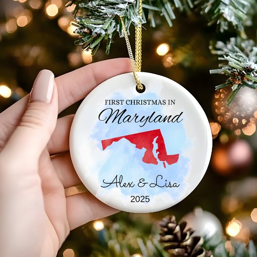 Eerste kerstdag in het Maryland State Ornament
