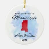 Eerste kerstdag in het Mississippi State Ornament (Voorkant)
