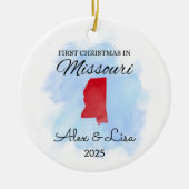 Eerste kerstdag in het Missouri State Ornament (Voorkant)