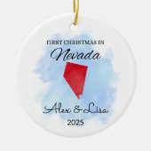 Eerste kerstdag in het Nevada State Ornament (Voorkant)