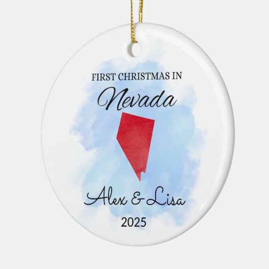 Eerste kerstdag in het Nevada State Ornament (Links)