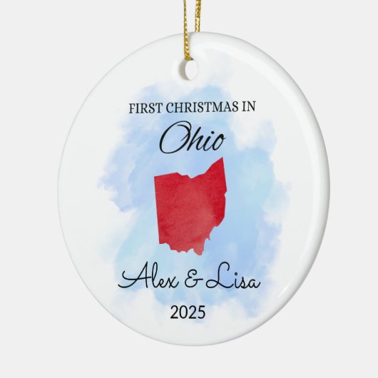 Eerste kerstdag in het Nevada State Ornament (Links)