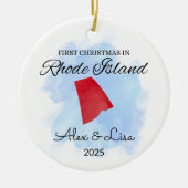 Eerste kerstdag in het Rhode Island State Ornament (Voorkant)
