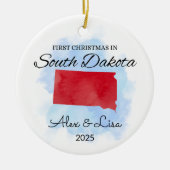 Eerste kerstdag in het South Dakota State Ornament (Voorkant)