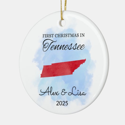 Eerste kerstdag in het Tennessee State Ornament (Links)